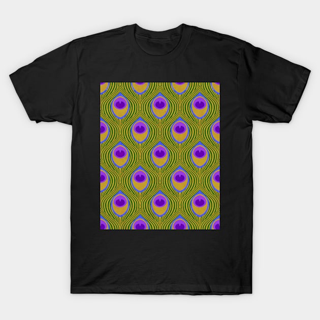 Peacock Mustard T-Shirt by wavynewt